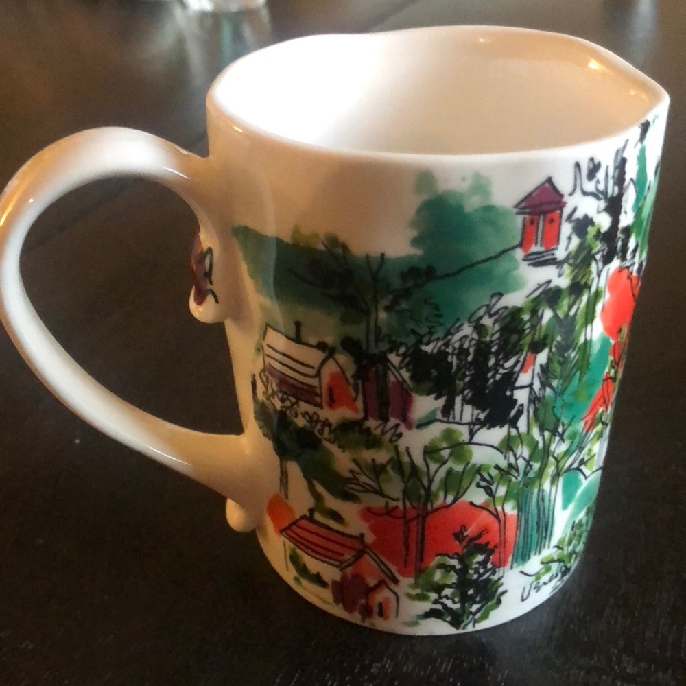 Anthropologie We Love Vera Ladybug Mug Red Green